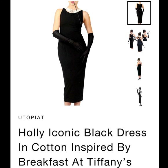 NWT BREAKFAST AT TIFFANYS AUDREY HEPBURN BLACK LBD - Picture 1 of 8